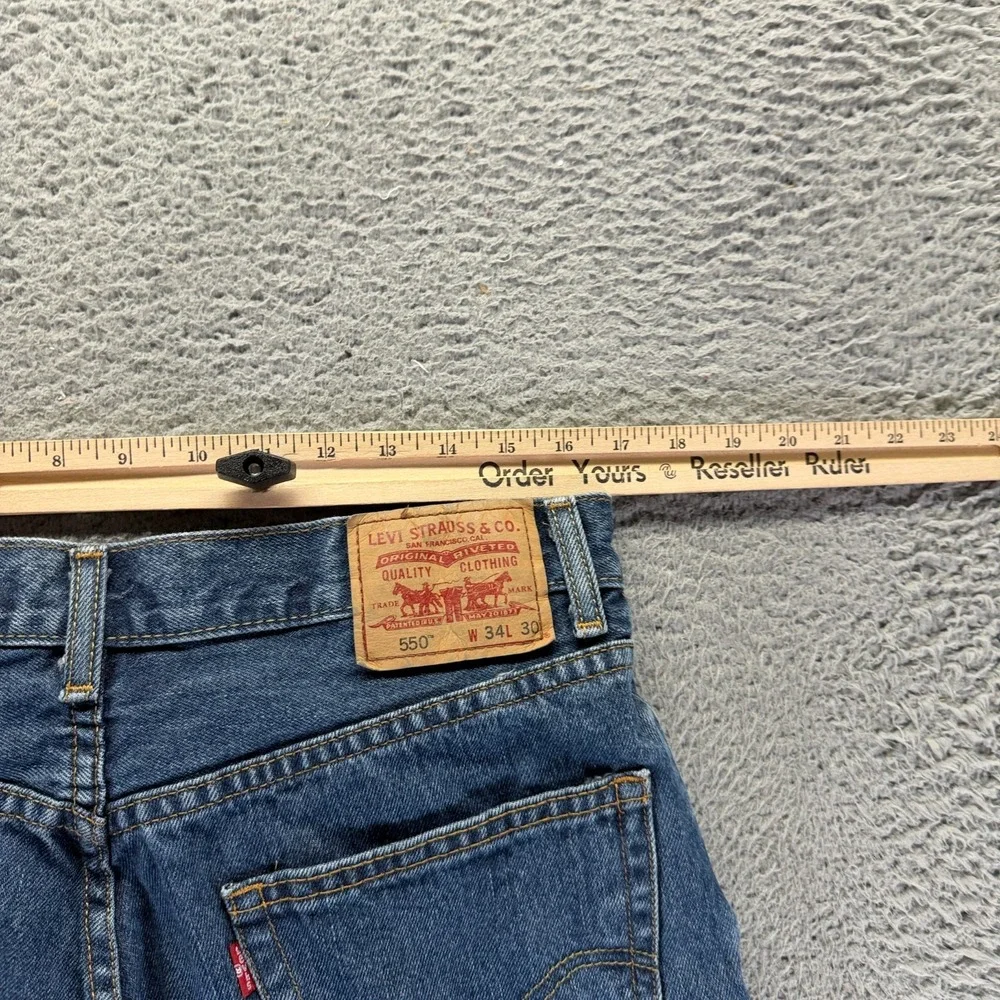 Vintage Levi's 550 Jeans Mens 34x30 Blue Cotton Denim Straight Relaxed Workwear